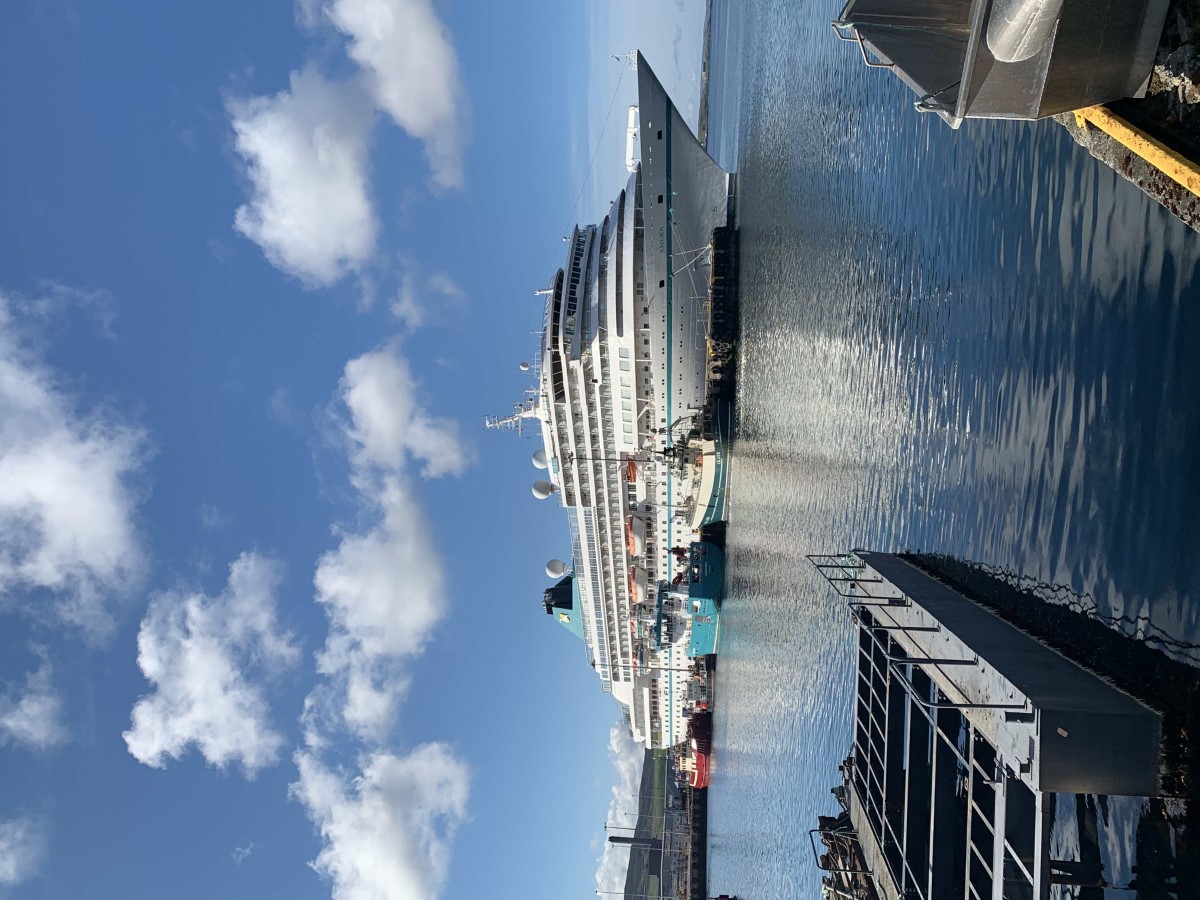Visiting Cruise ship